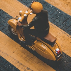 Person on a vespa